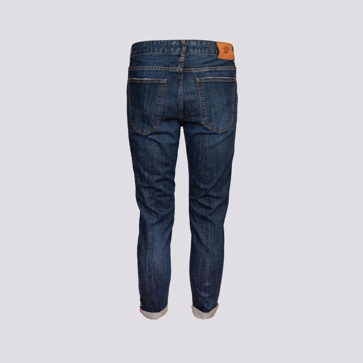 JEANS ANDREA MORANDO SCURO 5 TASCHE 7607CAR SABBIATURA ANDREA MORANDO 