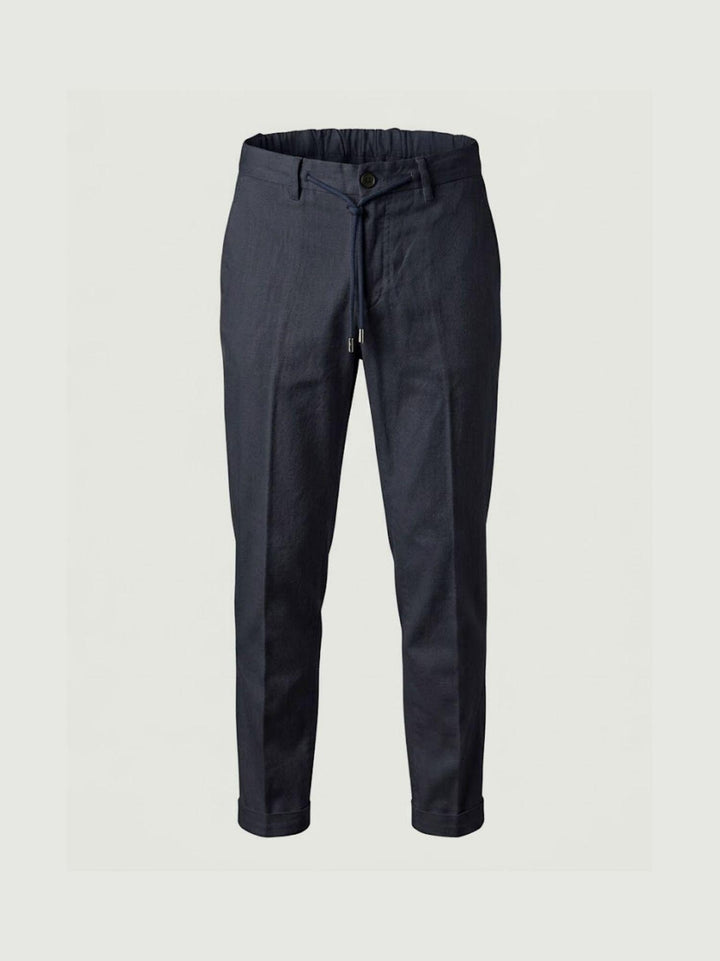 Pantalone in liocell con coulisse navy Y0007M 7000 ANDREA MORANDO 