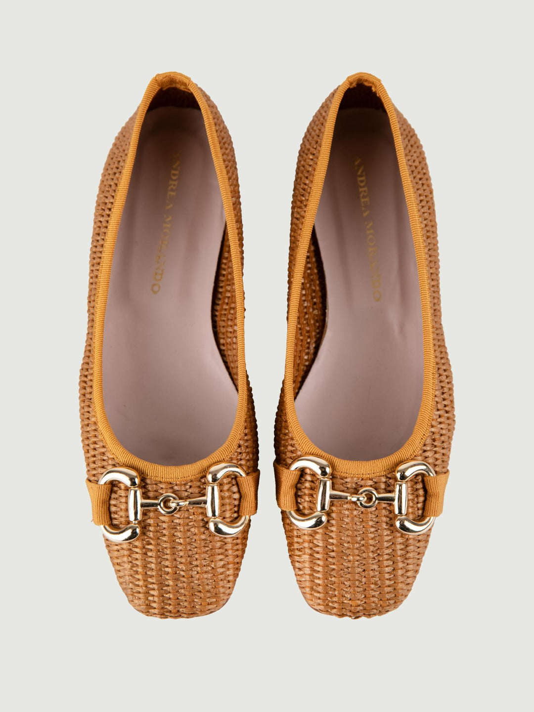 Ballerina in rafia cuoio 4875 MARRONE ANDREA MORANDO 