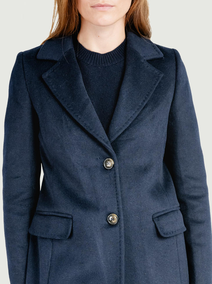 CAPPOTTO MONOPETTO BLU NAVY 99463QUI BLU ANDREA MORANDO 