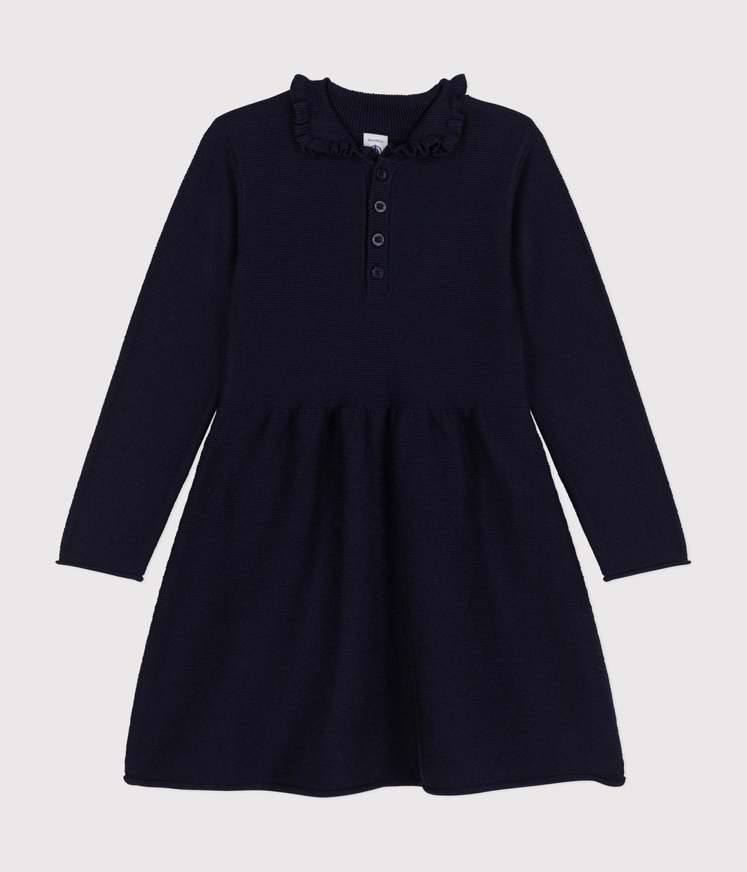 Abito a maniche lunghe in maglia blu A0B1W 01 PETIT BATEAU 