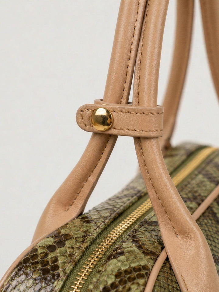 Borsa a spalla Doxie in pelle di pitone verde DOXIE PITONE VERDE BIMOR 