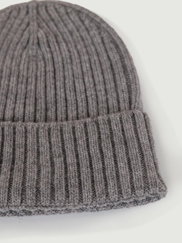 BERRETTO IN CASHMERE A COSTE GRIGIO 168 GRIS ANDREA MORANDO 