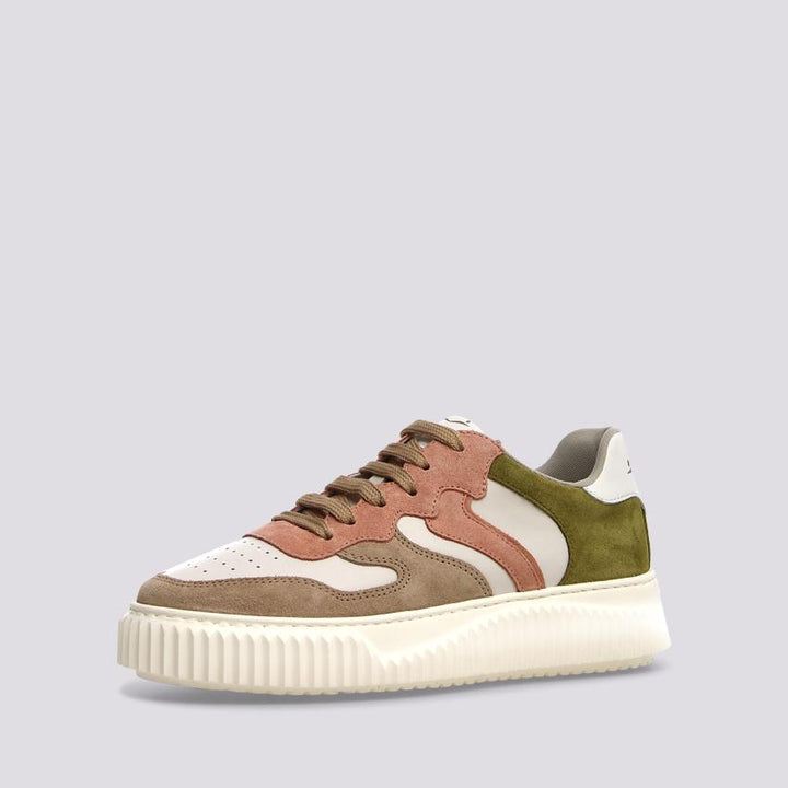 Sneaker LAURA rosa e verde 2017528 051E22 VOILE BLANCHE 