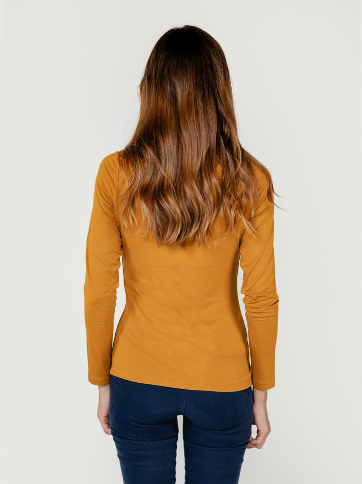 CAMICIA IN VISCOSA OCRA 555LISI111 12 ANDREA MORANDO 