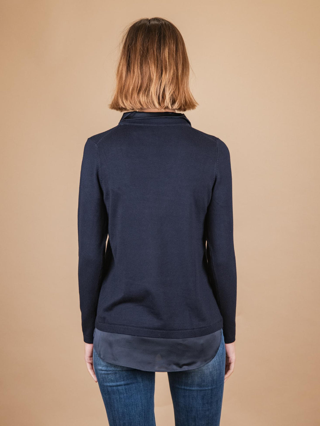 MAGLIA CAMICIA 2 IN 1 BLU 2351000 089 ANDREA MORANDO 