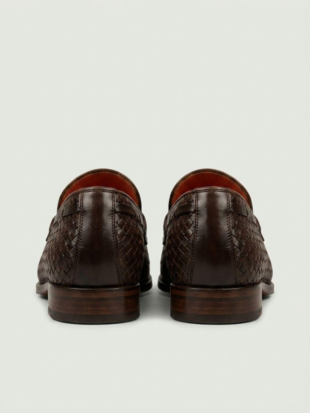 Mocassino Tassel Loafer in pelle intrecciata testa di moro 1840 CUOIO ANDREA MORANDO 