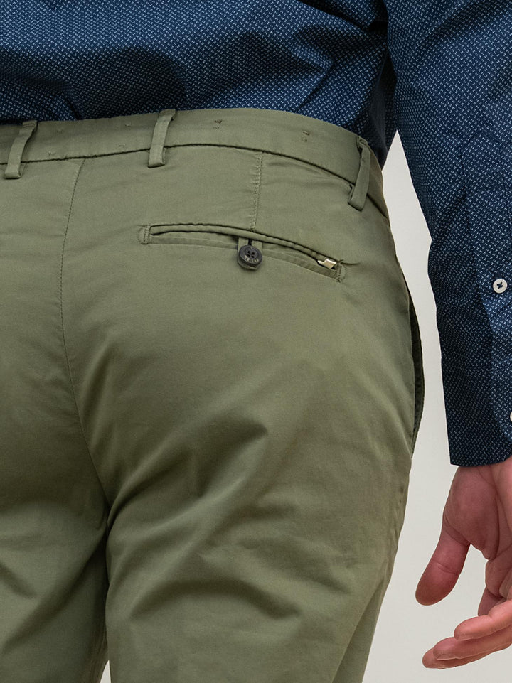 PANTALONE IN COTONE VERDE T83/STR 634 NOLAB 