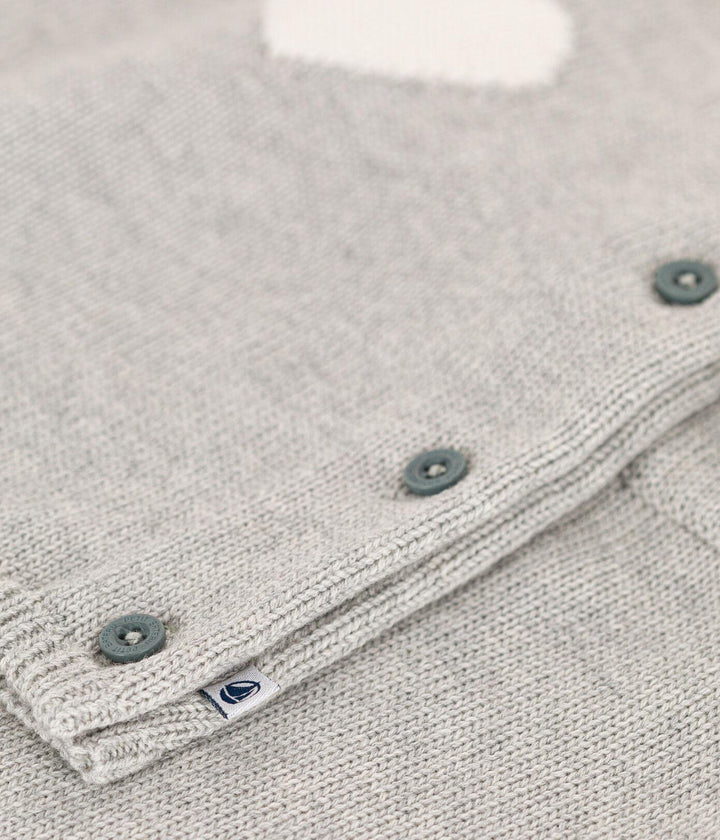 COMPLETO IN TRICOT DI LANA E COTONE CON MOTIVO A CUORE PER BEBÈ A0839 05 PETIT BATEAU 
