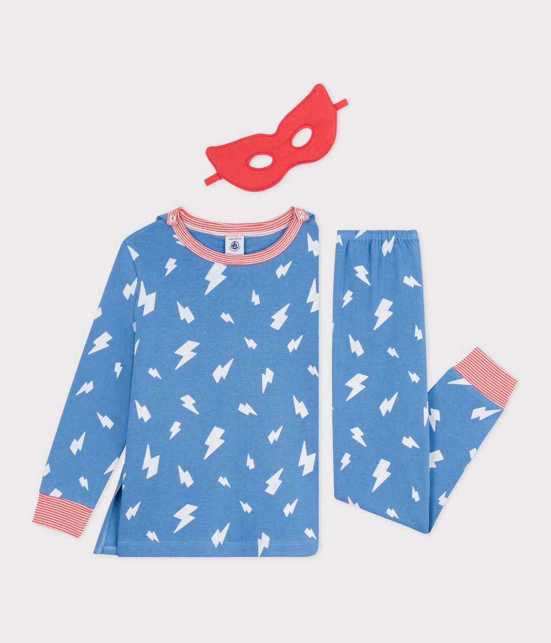 Pigiama bambino travestimento fosforescente in cotone con mantello A0EM1 01 PETIT BATEAU 