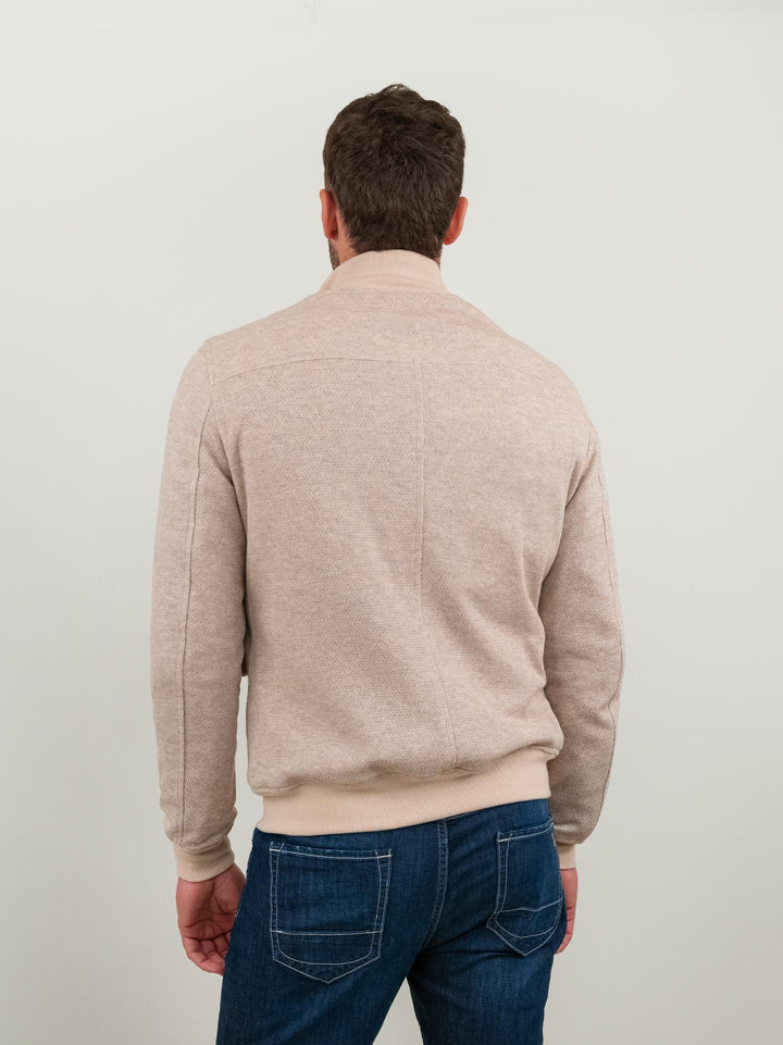 GIUBBOTTO IN MAGLIA BEIGE NESTA BEIGE ANDREA MORANDO 