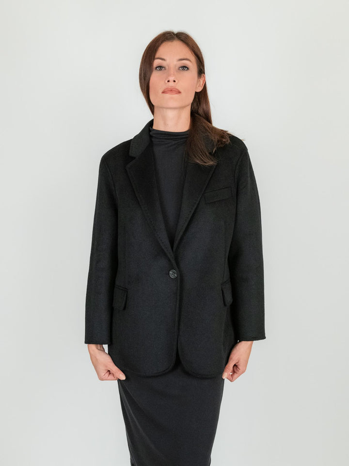 BLAZER MONOPETTO NERO KIM NERO ANDREA MORANDO 