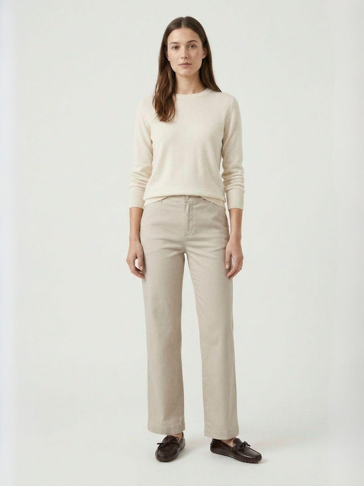 Pantalone a palazzo beige 80378GB BEIGE ANDREA MORANDO 