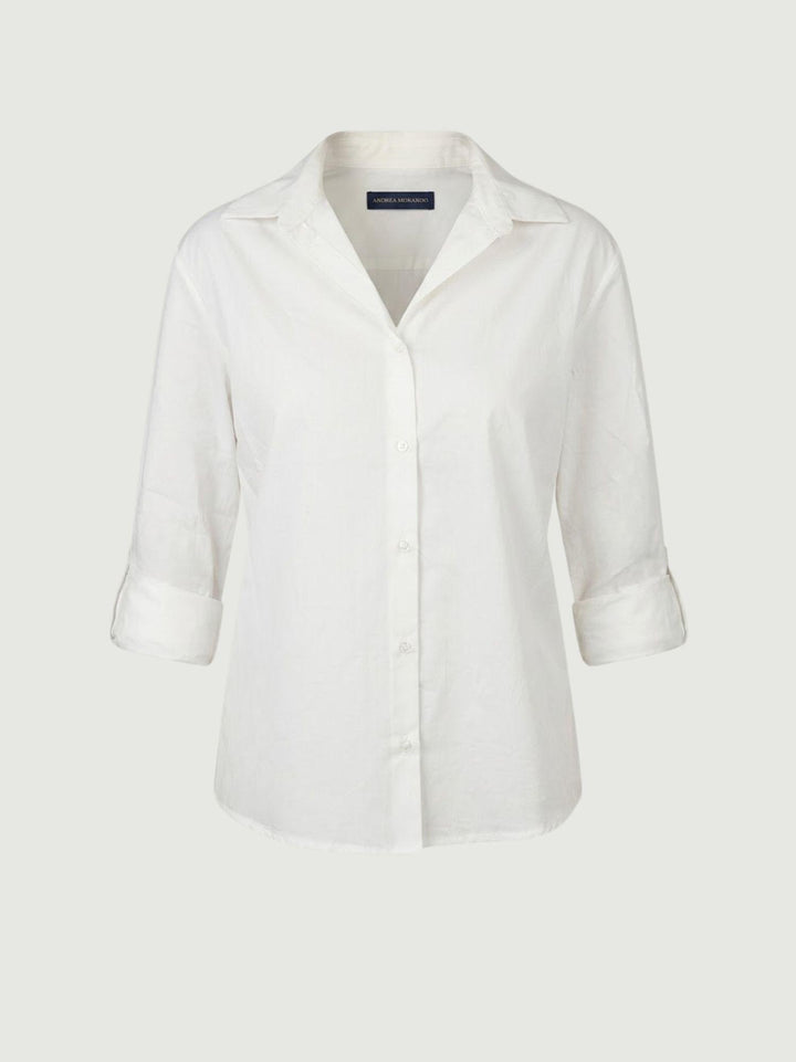 Camicia over in cotone bianca M796/221 10 ANDREA MORANDO 