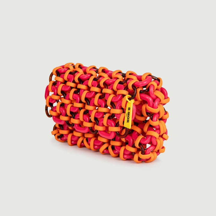 CLUTCH IN RESINA MULTICOLOR FUCSIA "SHELL" SHELL FUCSIA BIMOR 