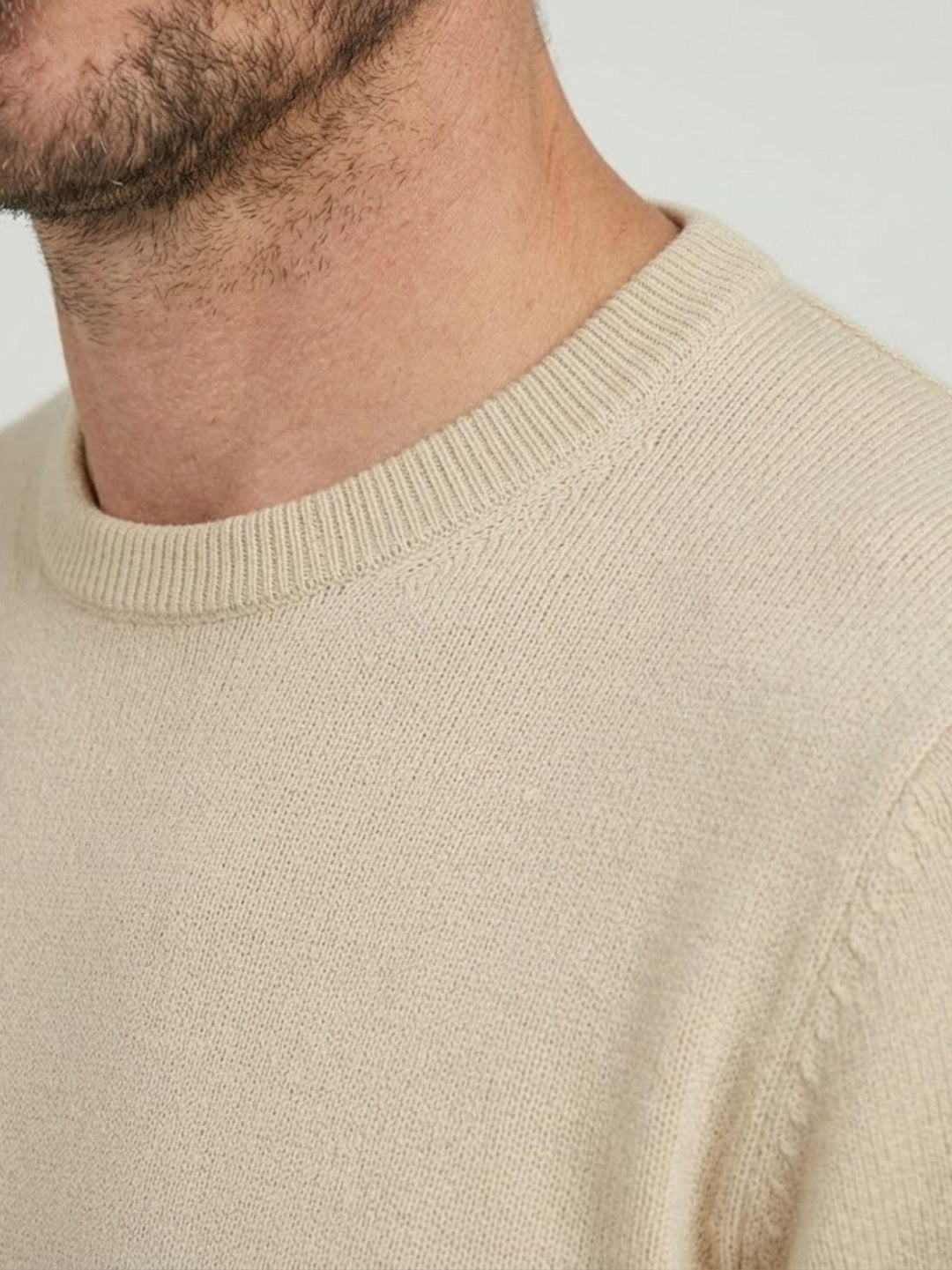 Maglia girocollo in cotone rasato panama 3850900 607 ANDREA MORANDO 