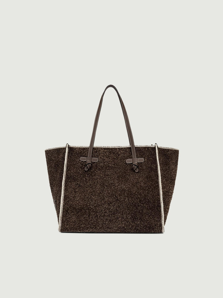 SHOPPING MARCELLA IN CAMOSCIO DARK BROWN 11100 LODEN 31 GIANNI CHIARINI 
