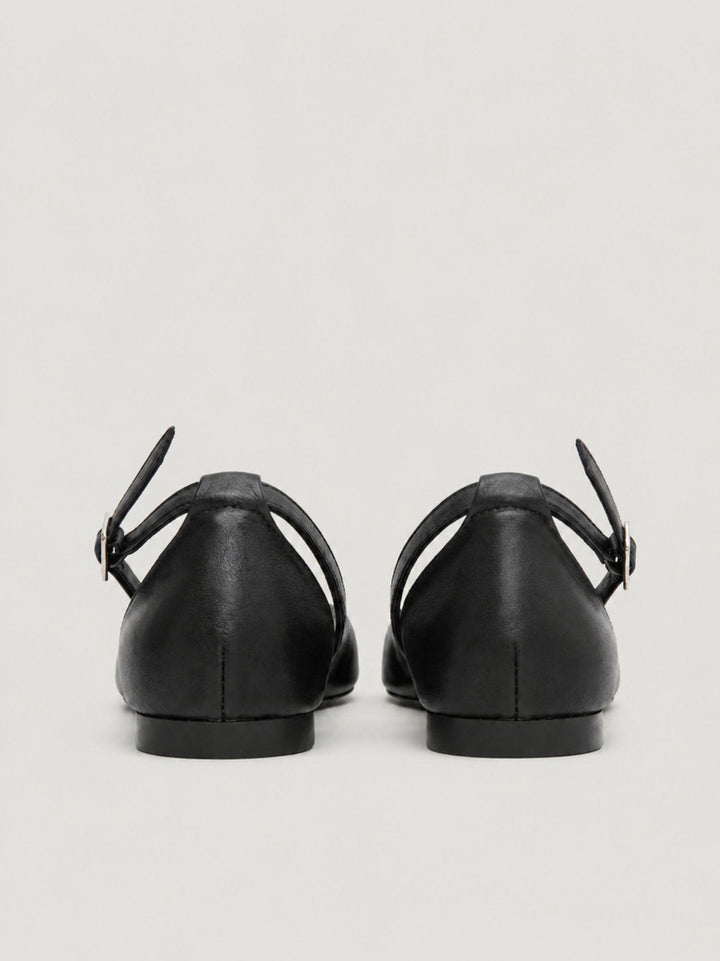 Sandalo basso intrecciato in pelle nera 240276 BLACK ANDREA MORANDO 