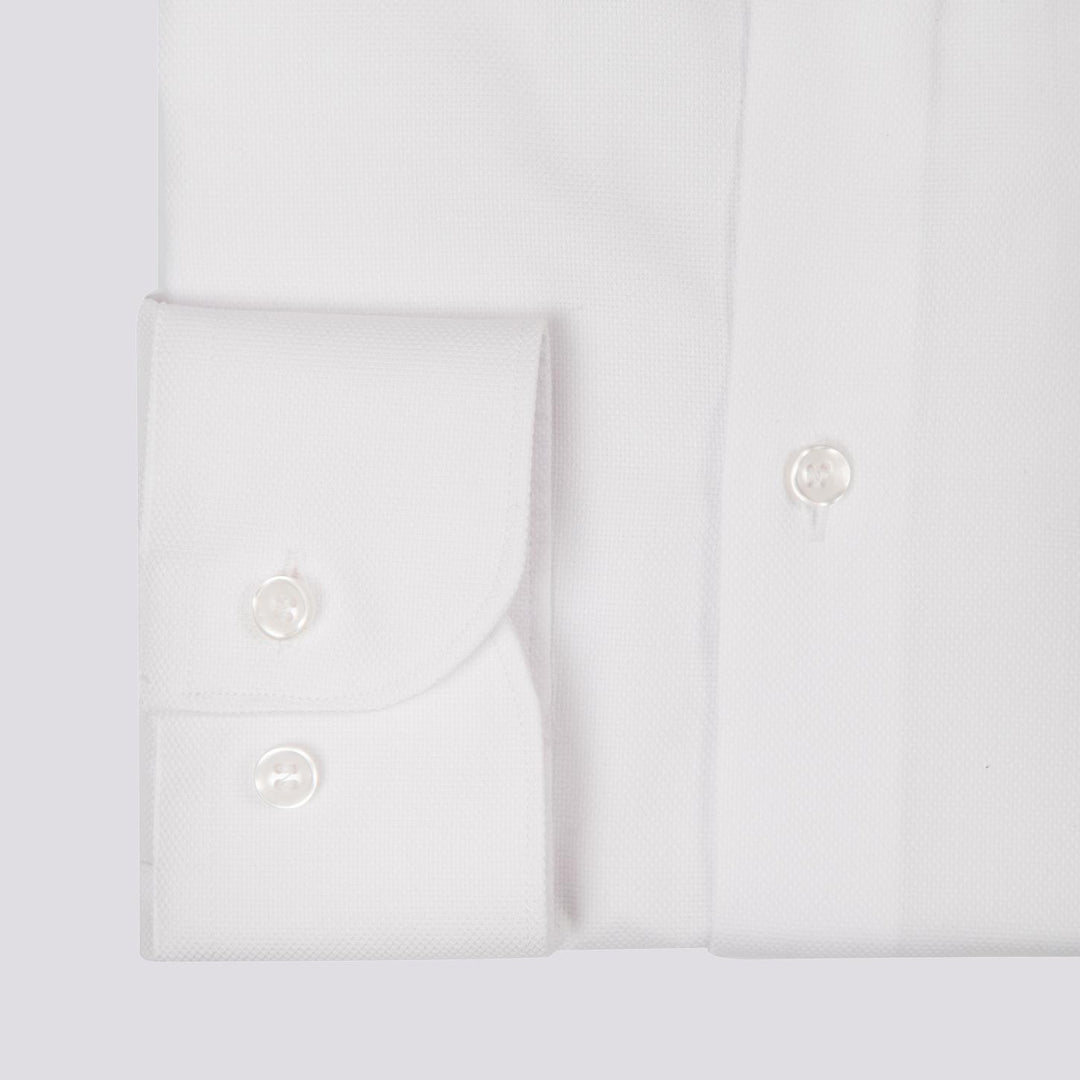 CAMICIA BIANCA IN COTONE REGULAR FIT 5B397 01 ANDREA MORANDO 