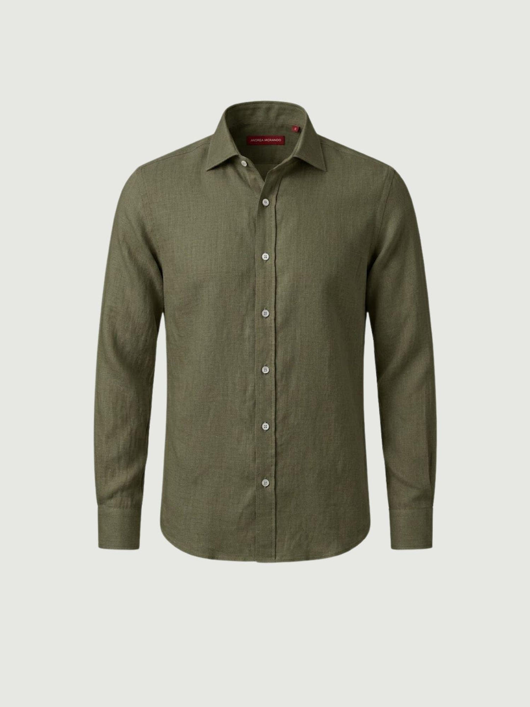 camicia in lino verde militare 30 16 ANDREA MORANDO 