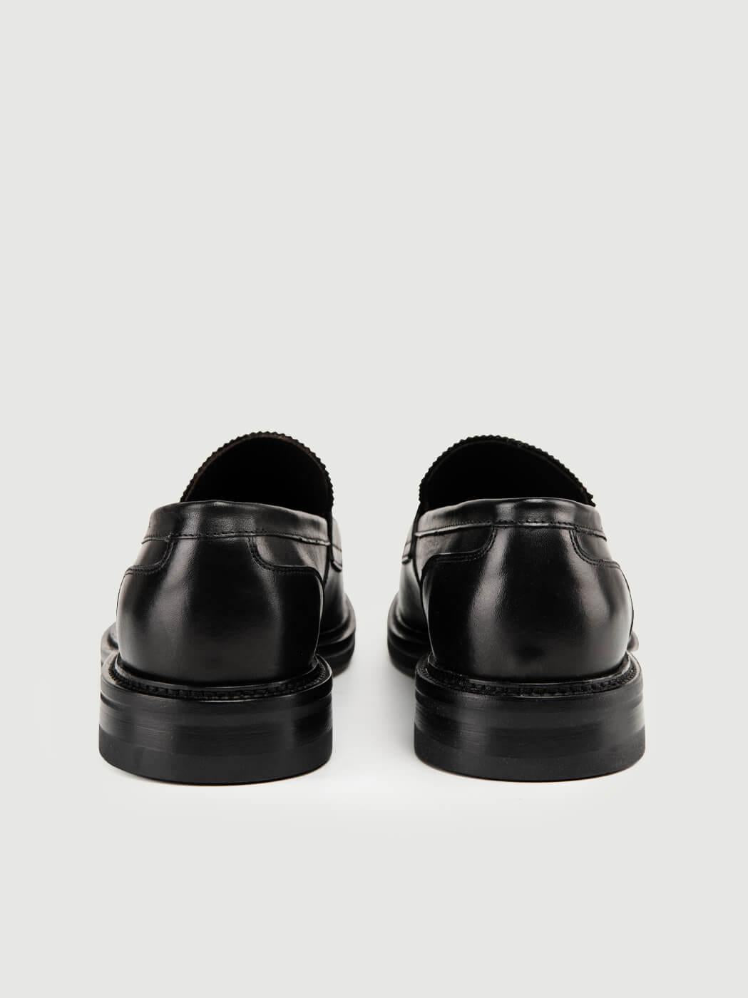 MOCASSINO PENNY IN PELLE DI VITELLO NERA 1092VITELLO NERO ANDREA MORANDO 