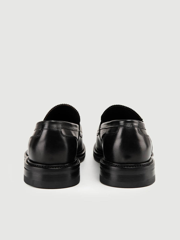 MOCASSINO PENNY IN PELLE DI VITELLO NERA 1092VITELLO NERO ANDREA MORANDO 