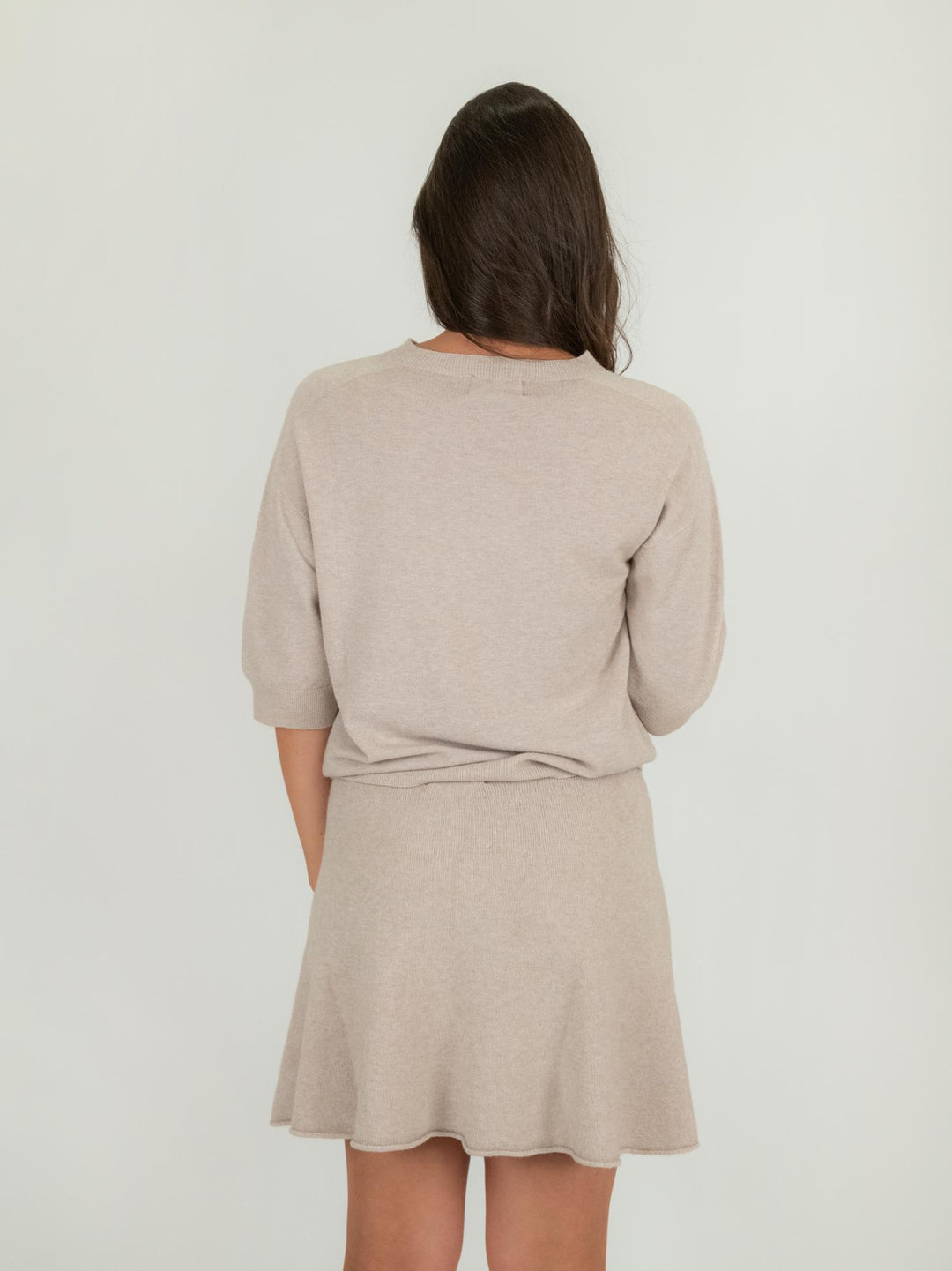 MAGLIA CON MANICHE A 3/4 BEIGE 0520/104 0082 BIMOR 