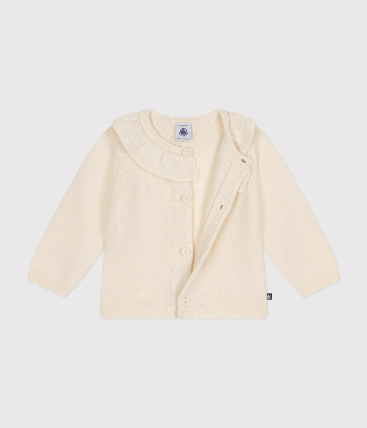 Cardigan con colletto in maglia con lana A0B3S 01 PETIT BATEAU 