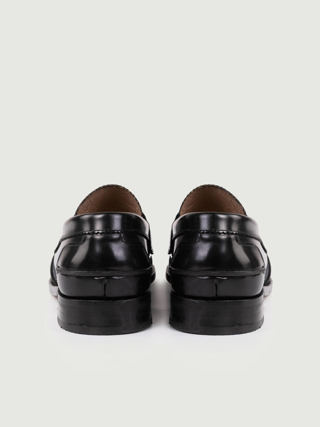 MOCASSINO PENNY in pelle spazzolata nera