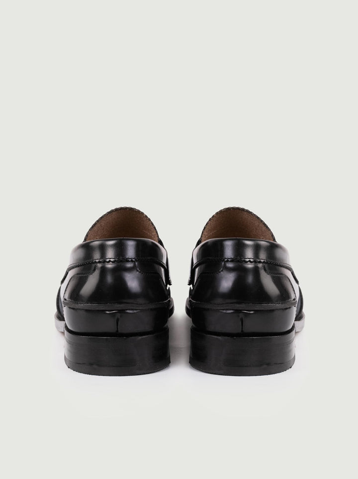 MOCASSINO PENNY in pelle spazzolata nera