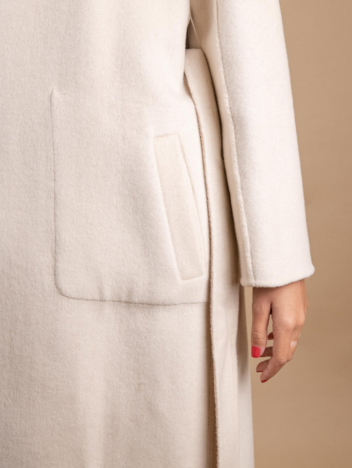 CAPPOTTO REVERSIBILE IN MISTO LANA BEIGE E PANNA 862D BEIGE/PANNA ANDREA MORANDO 