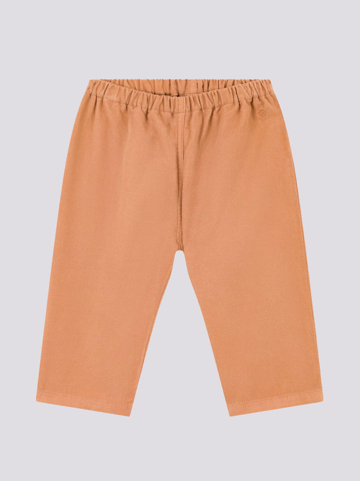 PANTALONI DI VELLUTO A COSTINE SOTTILI SALMONE A08IT 03 PETIT BATEAU 