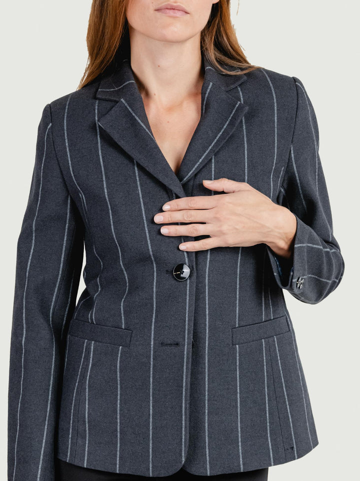BLAZER MONOPETTO GESSATO GRIGIO ANTRACITE 565IRDI321 81 ANDREA MORANDO 