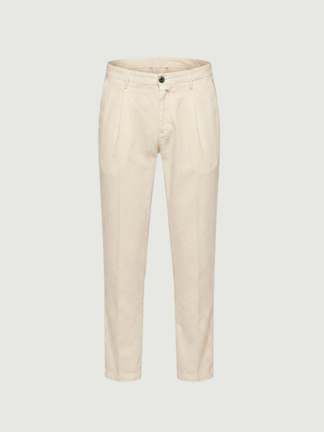 Pantalone chino in lino e cotone beige P-TONY 23 ANDREA MORANDO 