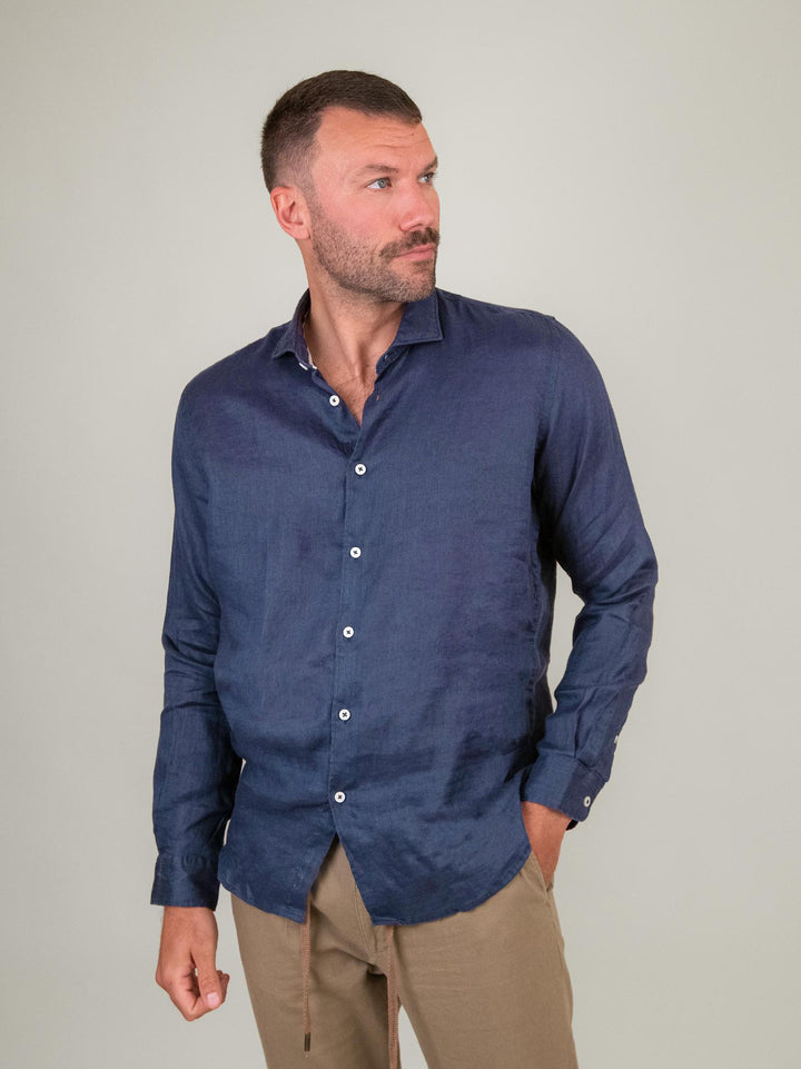 CAMICIA IN LINO BLUETTE BU24S02CALINEN 202 ANDREA MORANDO 