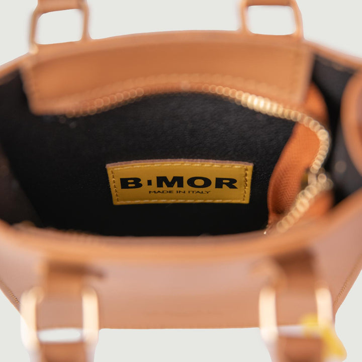 BORSA IN PELLE MARRONE BABY BABY BISCOTTO BIMOR 