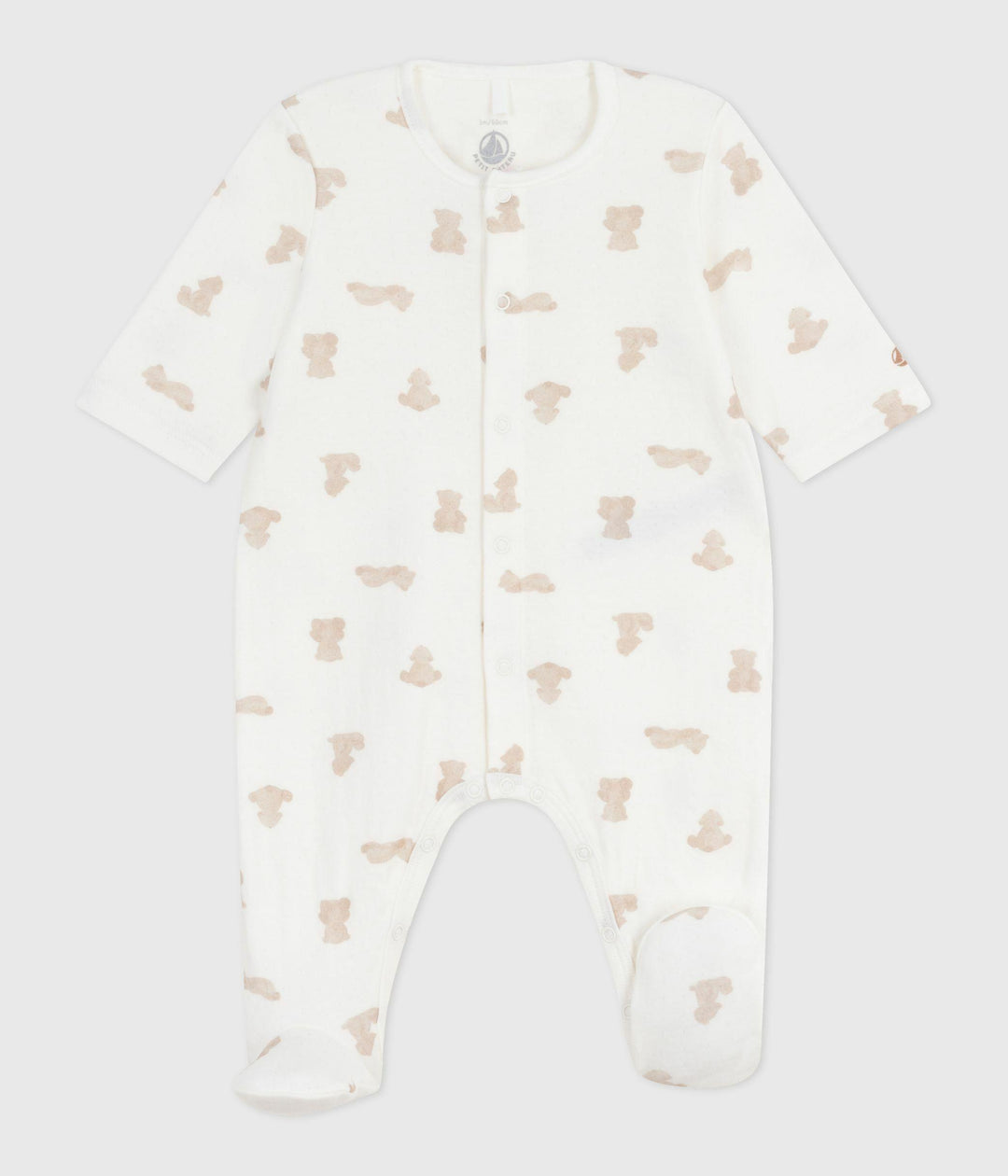 Pigiama in tubique con stampa neonato A0DRM 01 PETIT BATEAU 