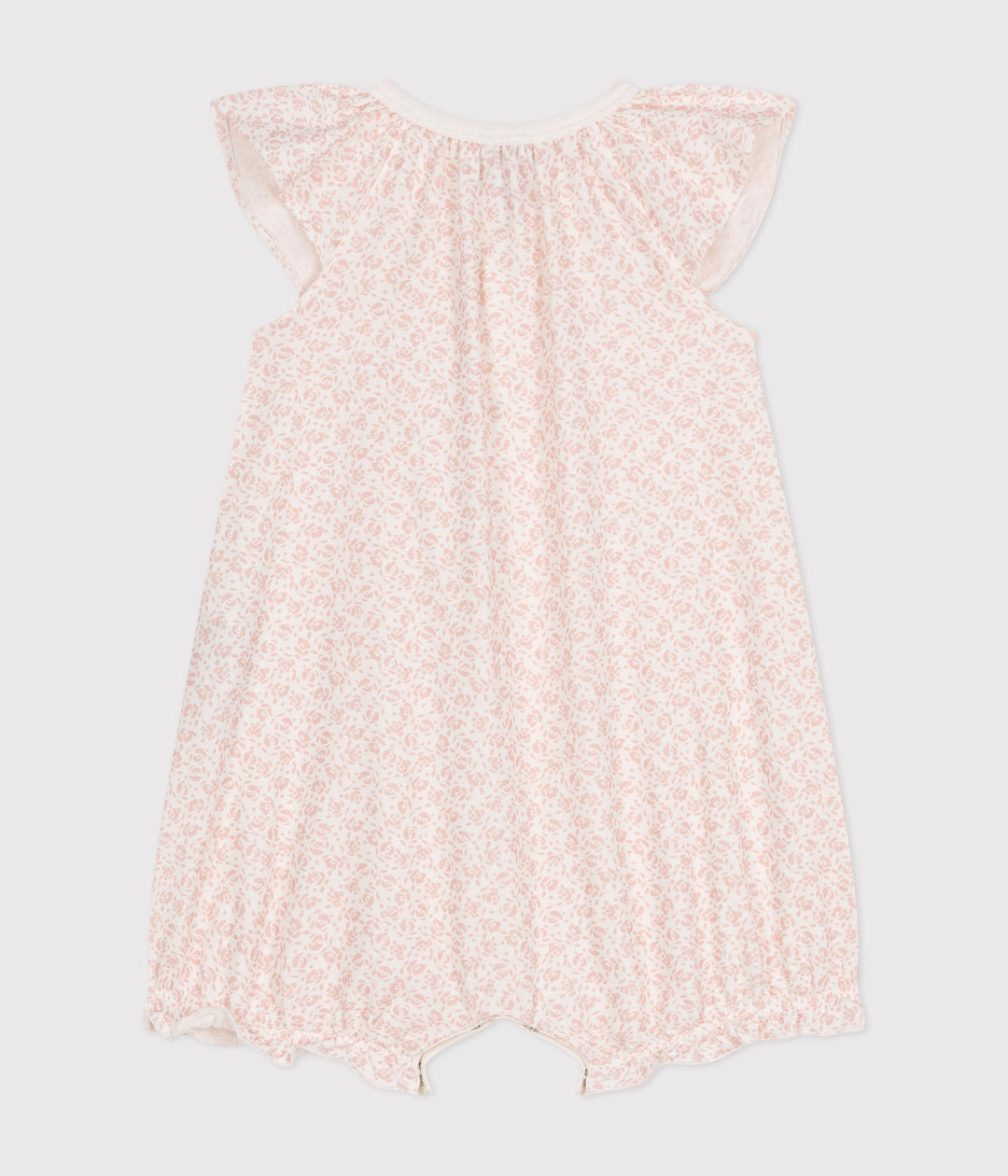 TUTA CORTA  CON STAMPA A FIORI ROSA BEBÈ A09Q6 01 PETIT BATEAU 
