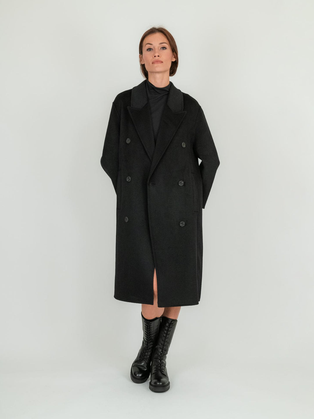 CAPPOTTO OVER DOPPIOPETTO NERO JULIE NERO ANDREA MORANDO 