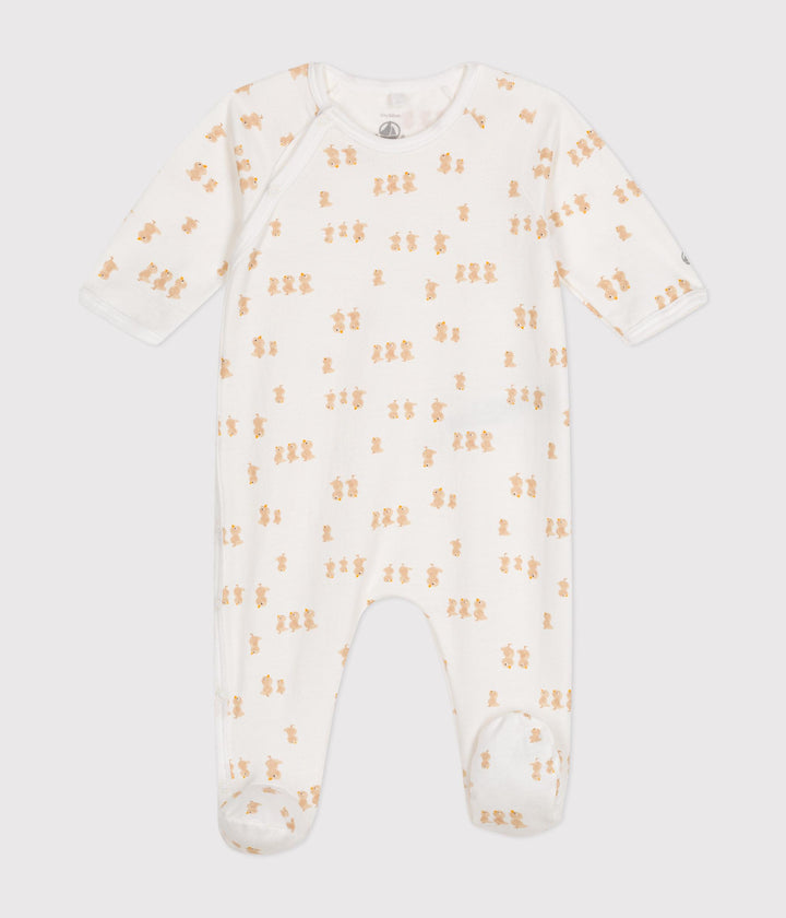 Pigiama in tessuto felpato fantasia pulcini A0ATF 01 PETIT BATEAU 