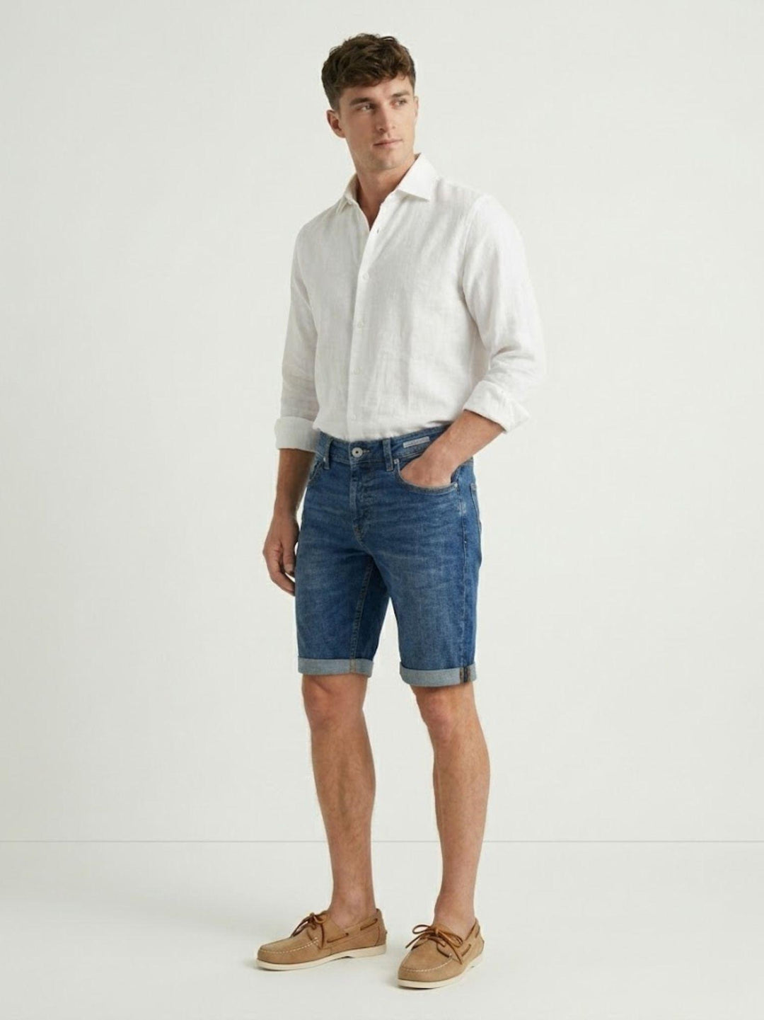 Jeans shorts sunny in cotone lavaggio medio SUNNY020 B2 UNIFORM 
