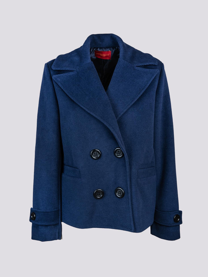 PEACOAT DOPPIOPETTO OVERSIZE BLU G4 BLU ANDREA MORANDO 