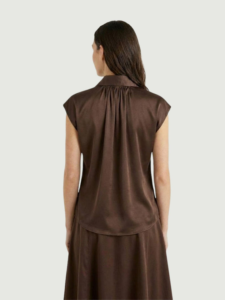 Camicia maniche corte cioccolato 4428 CIOCCOLATO ANDREA MORANDO 