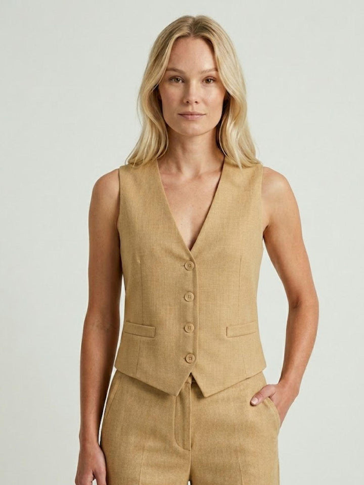 Gilet sartoriale senape 9933OR SENAPE ANDREA MORANDO 
