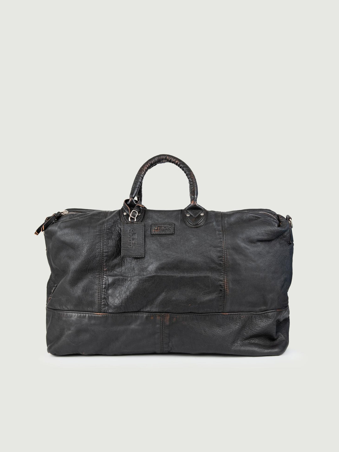 BORSA IN PELLE TESTA MORO LUCKY LUCKY 114 JACK LEATHER 