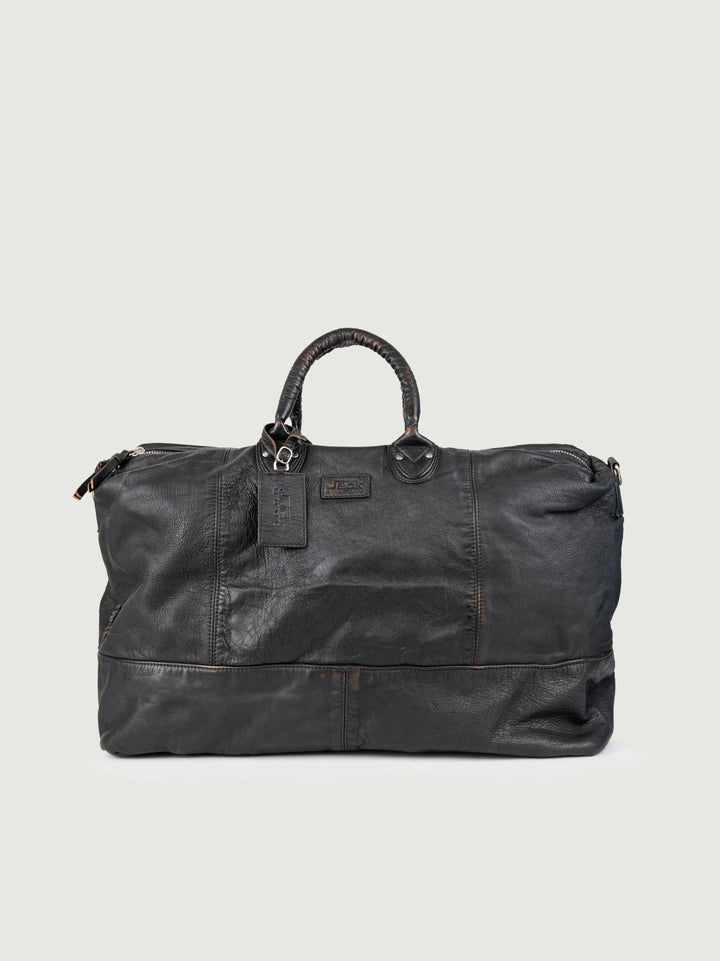 BORSA IN PELLE TESTA MORO LUCKY LUCKY 114 JACK LEATHER 