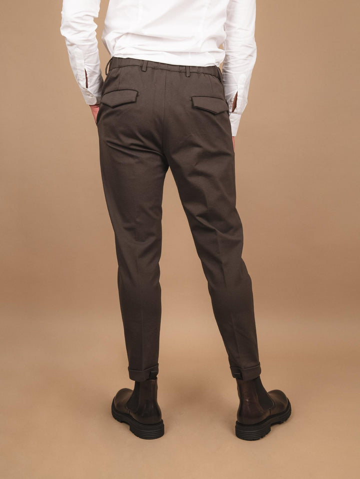 PANTALONE CON COULISSE ELASTICIZZATO VERDE MILITARE OF1CT00P001 131 ANDREA MORANDO 
