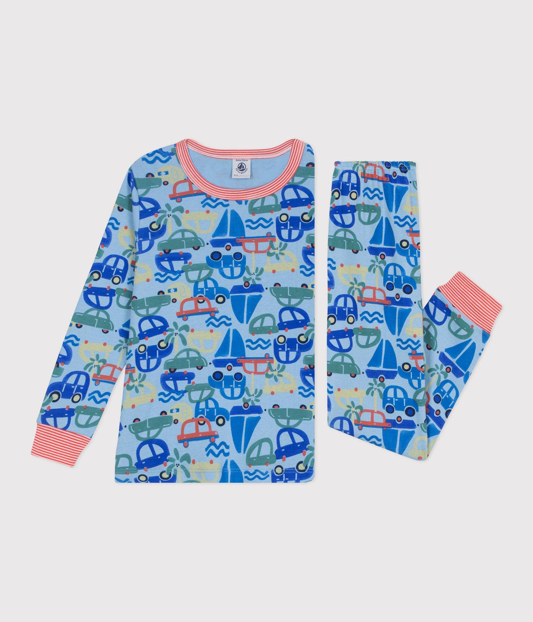 Pigiama lungo stampa macchinine A0F8Y 01 PETIT BATEAU 