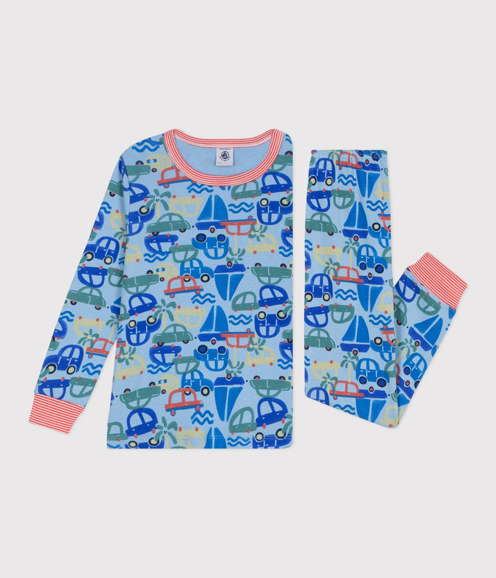 Pigiama lungo stampa macchinine A0F8Y 01 PETIT BATEAU 