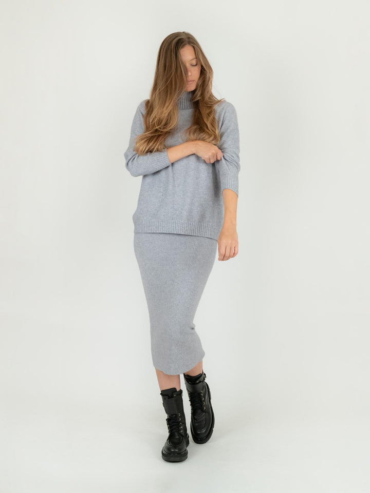 LUPETTO IN MAGLIA GRIGIO PERLA 0570/138 0020 BIMOR 